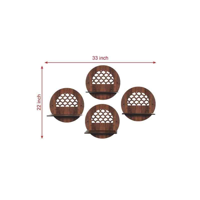 Set of 4 Decorative Wall Shelves Multiple Designs