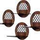 Set of 4 Decorative Wall Shelves Multiple Designs