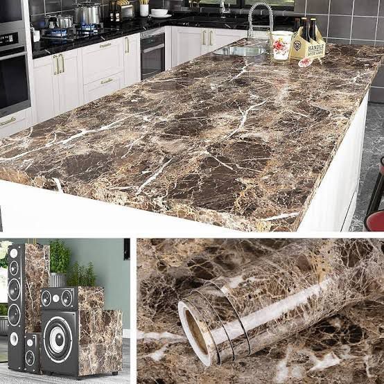 Self-Adhesive Waterproof Marble Sheet Roll – 4 Elegant Colors