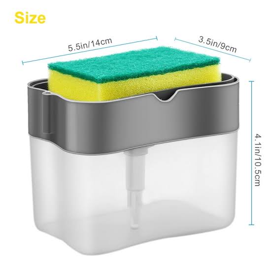 2 In 1 Soap Pump Dispenser with Sponge