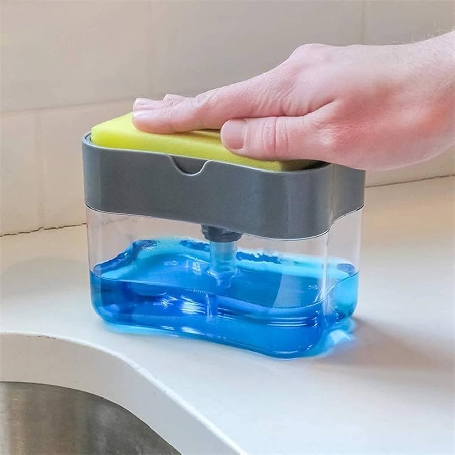 2 In 1 Soap Pump Dispenser with Sponge