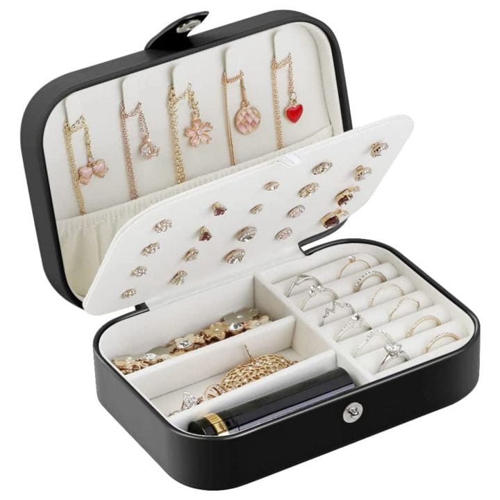 2-Layer Luxury Travel Jewelry Organizer