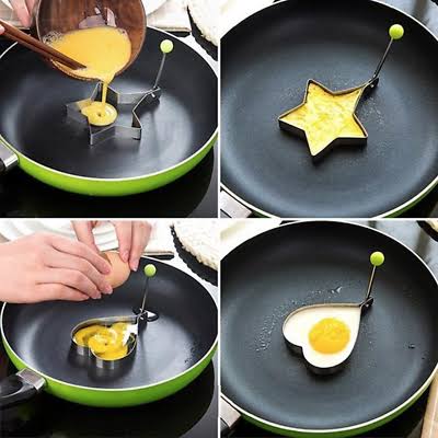4-Piece Stainless Steel Egg & Pancake Mold Set