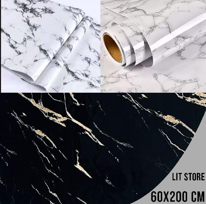 Self-Adhesive Waterproof Marble Sheet Roll – 4 Elegant Colors