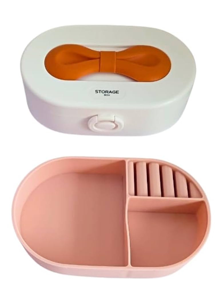 Silicone Premium Bowknot Jewelry Organizer Box with Box Packing