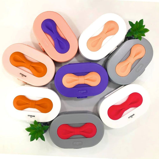 Silicone Premium Bowknot Jewelry Organizer Box with Box Packing
