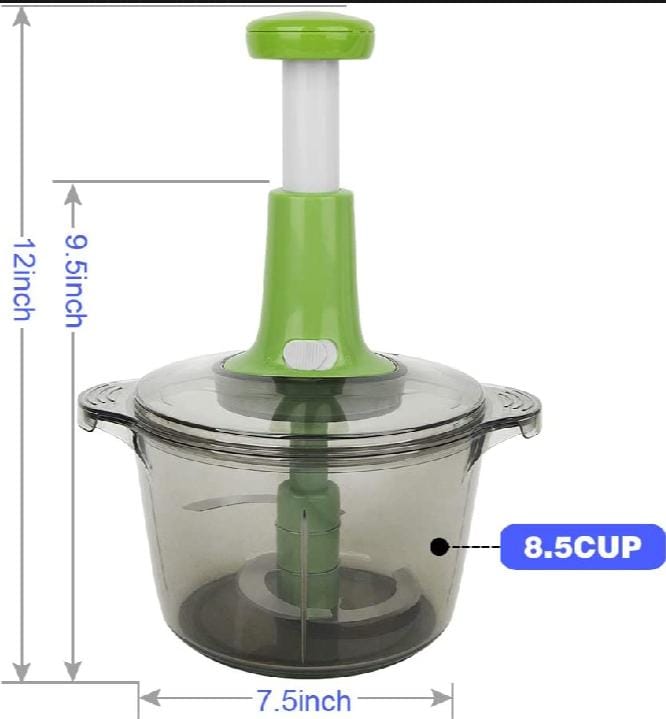 Multifunction Hand Push Chopper With 3 Blades