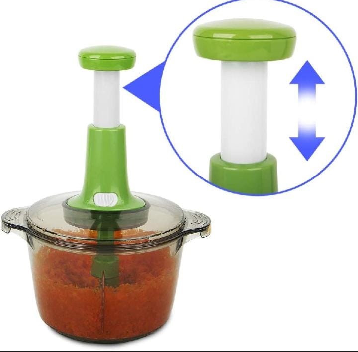 Multifunction Hand Push Chopper With 3 Blades