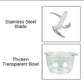 Multifunction Hand Push Chopper With 3 Blades