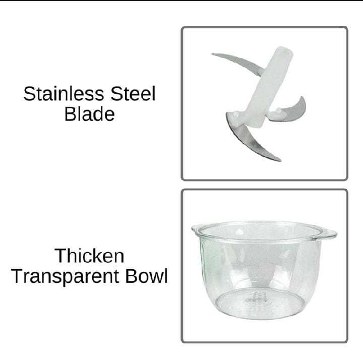 Multifunction Hand Push Chopper With 3 Blades