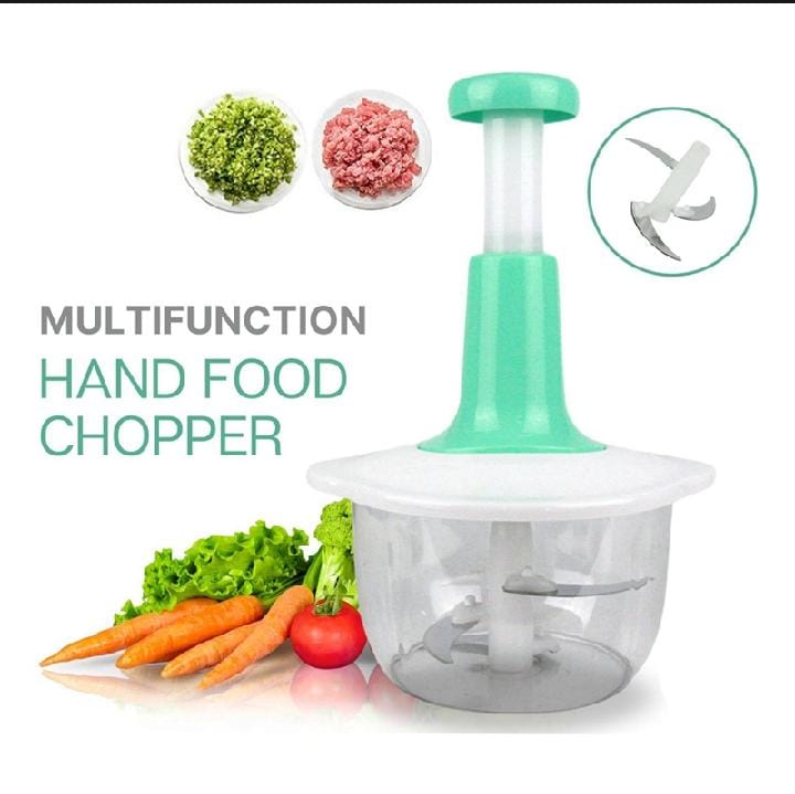 Multifunction Hand Push Chopper With 3 Blades