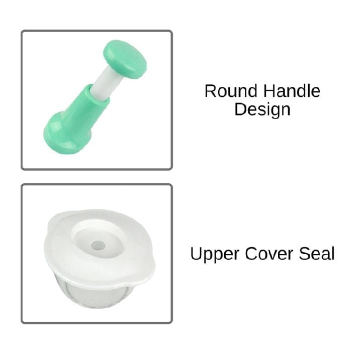 Multifunction Hand Push Chopper With 3 Blades