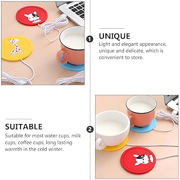 Cartoon Silicone Electric Insulation Coaster USB Warmer