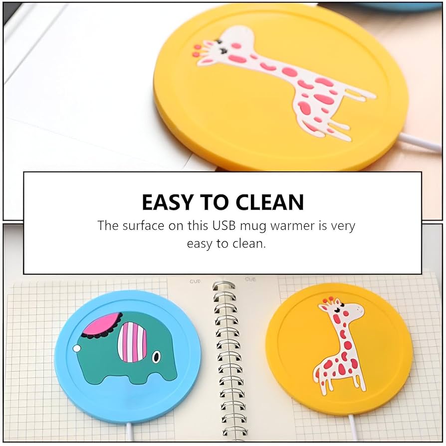 Cartoon Silicone Electric Insulation Coaster USB Warmer