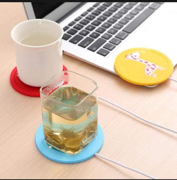 Cartoon Silicone Electric Insulation Coaster USB Warmer