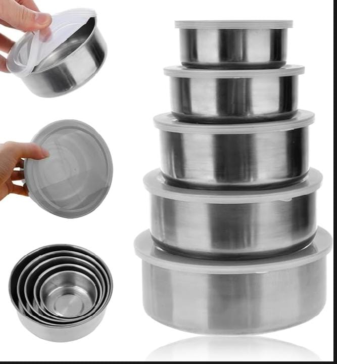 5 Pcs Stainless Steel Bowl Set