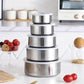 5 Pcs Stainless Steel Bowl Set