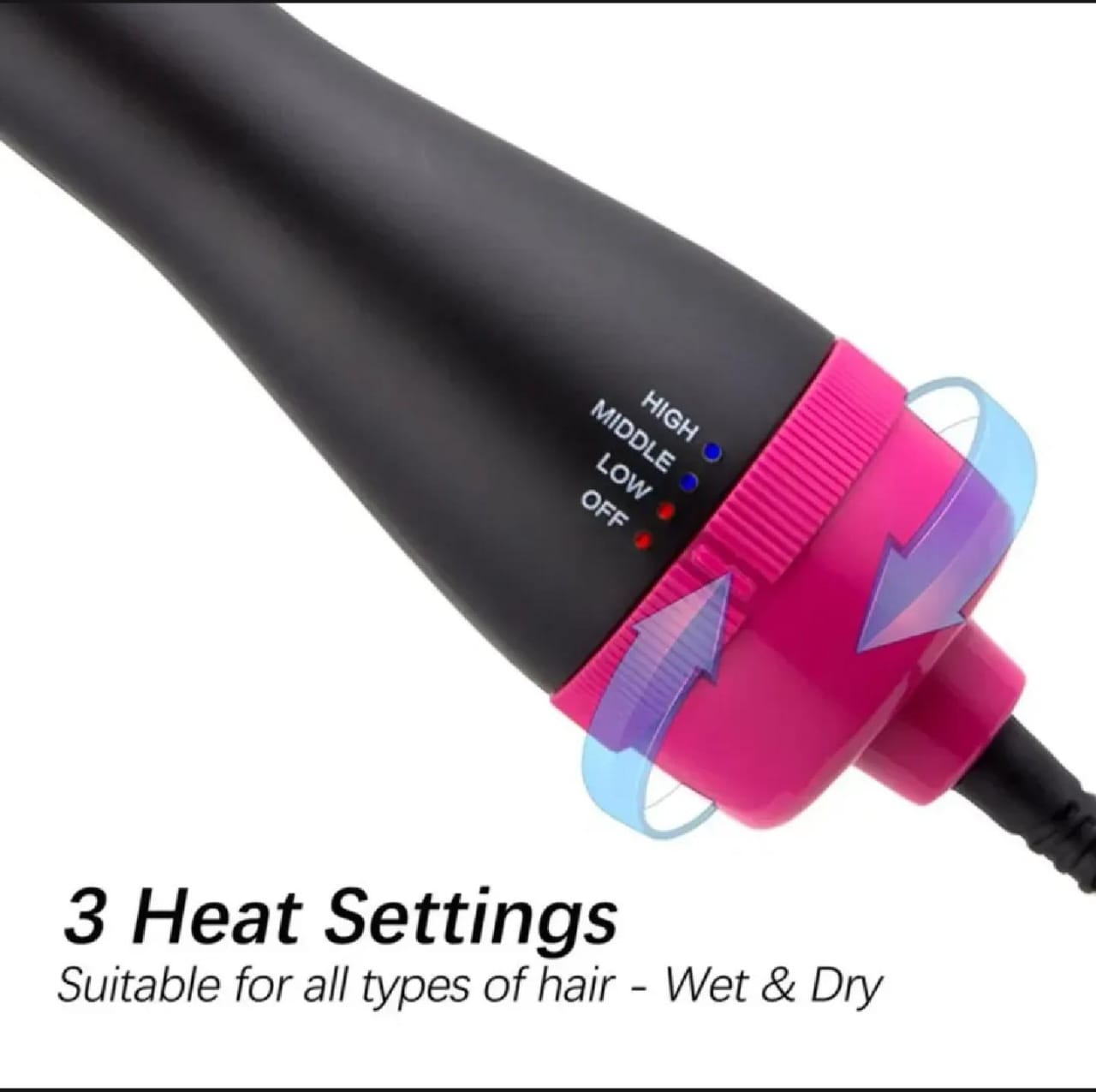 3 In 1 Electric Hot Air Brush Straightener and Dryer