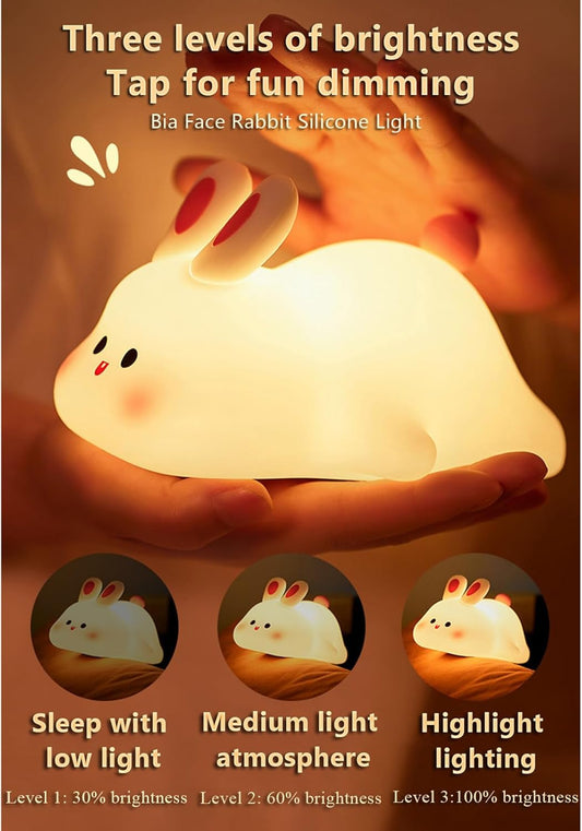 Rabbit Silicone Night Light with Music & Timer