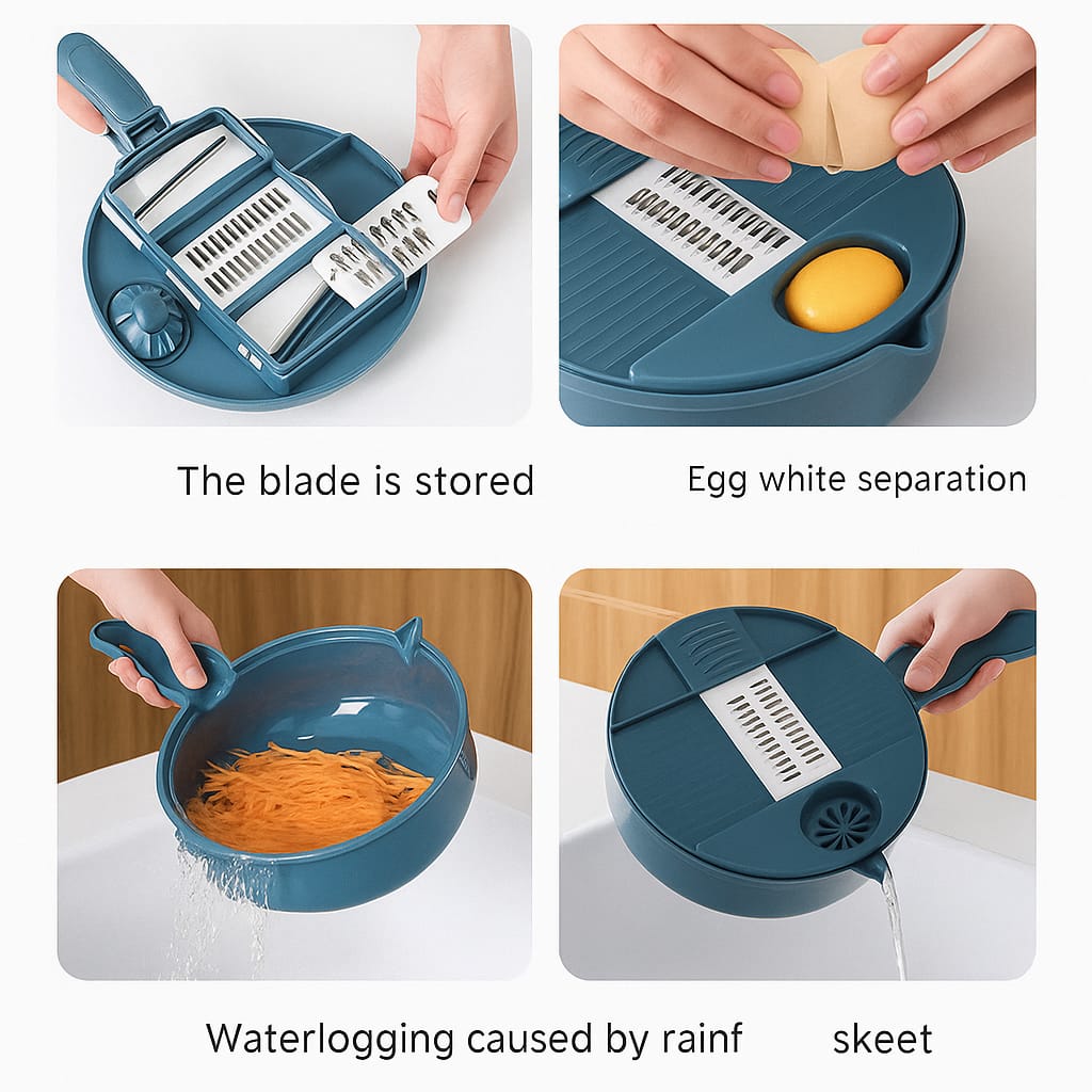 Multi-Function 9-in-1 Vegetable Basket Cutter & Slicer