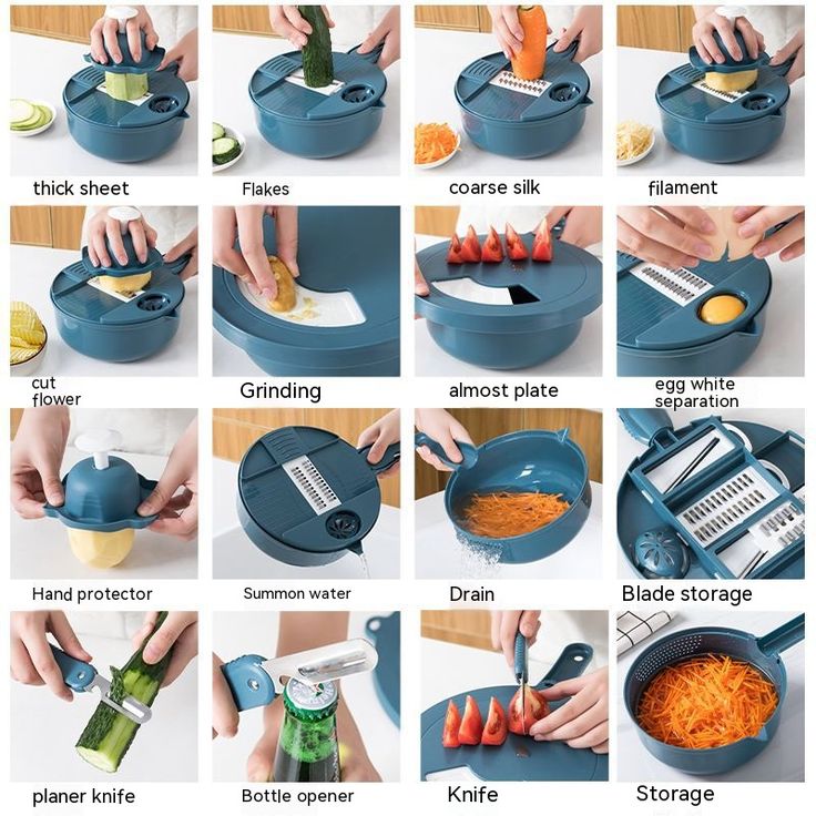 Multi-Function 9-in-1 Vegetable Basket Cutter & Slicer