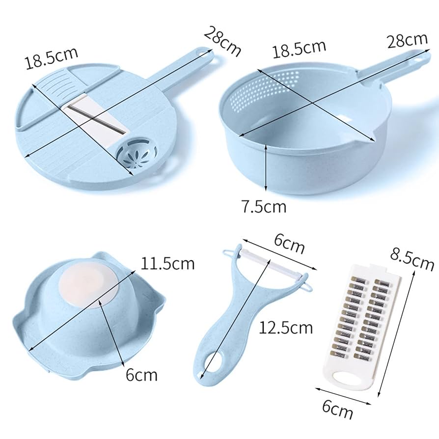 Multi-Function 9-in-1 Vegetable Basket Cutter & Slicer