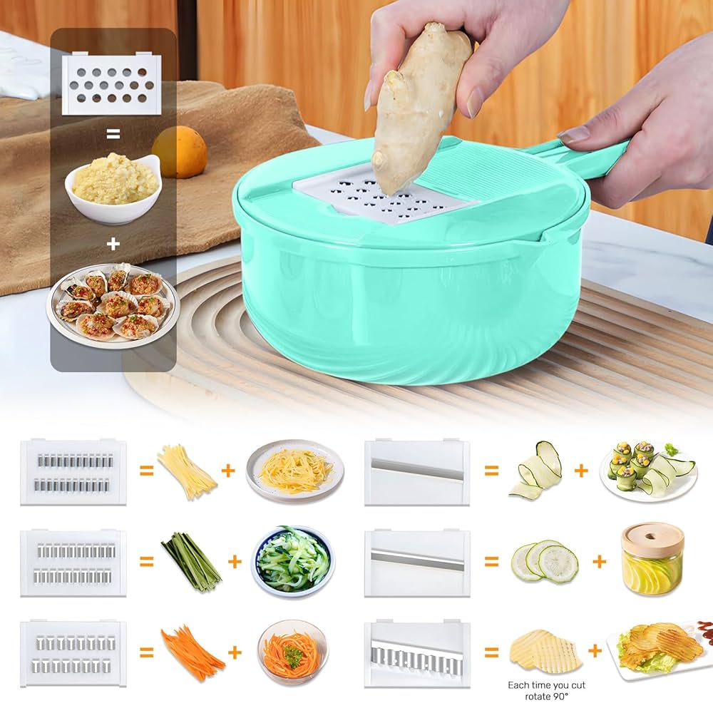 Multi-Function 9-in-1 Vegetable Basket Cutter & Slicer