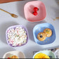 10Pcs Straw Square Plates with Storage Box