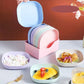 10Pcs Straw Square Plates with Storage Box