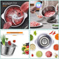 4 Blades Push Chopper with Stainless Steel Bowl