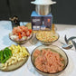 4 Blades Push Chopper with Stainless Steel Bowl