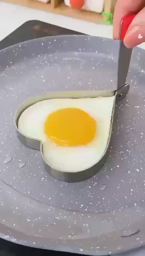 4-Piece Stainless Steel Egg & Pancake Mold Set