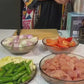 4 Blades Push Chopper with Stainless Steel Bowl